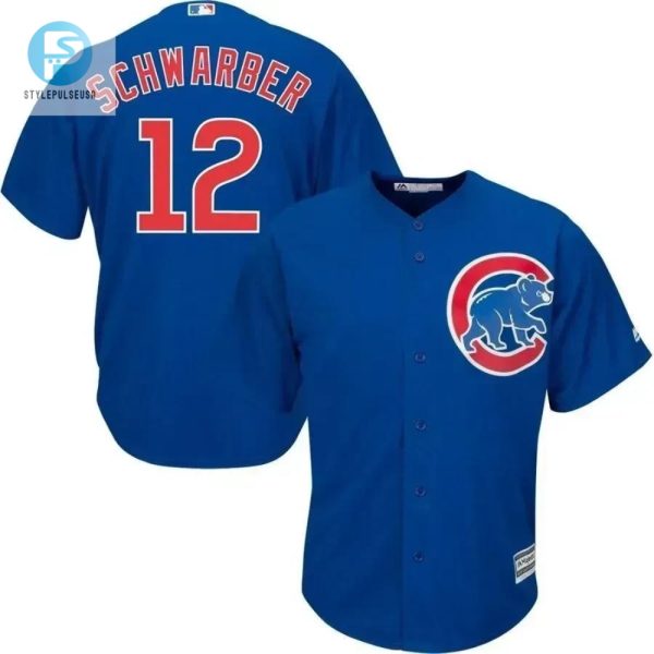 Kyle Schwarber Chicago Cubs Official Cool Base Player Jersey Royal stylepulseusa 1