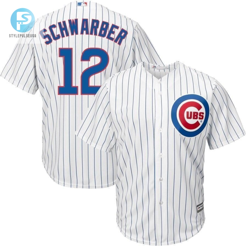 Kyle Schwarber Chicago Cubs Official Cool Base Player Jersey  White 