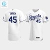 Kyle Zimmer 45 Kansas City Royals White Home Jersey stylepulseusa 1