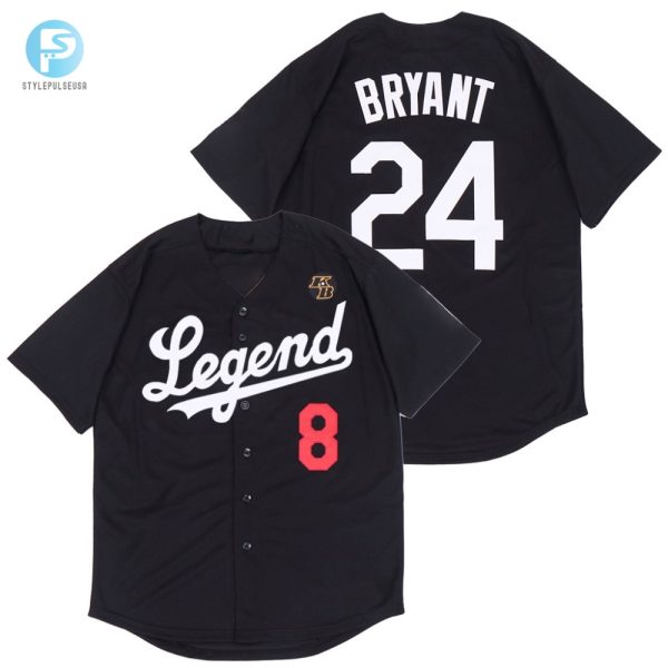 Legend Kobe Bryant 8 24 Mlb Tribute Black Jersey stylepulseusa 1