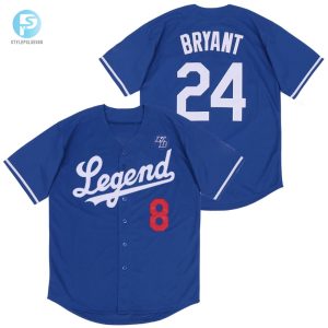 Legend Kobe Bryant 8 24 Mlb Tribute Blue Jersey stylepulseusa 1 1