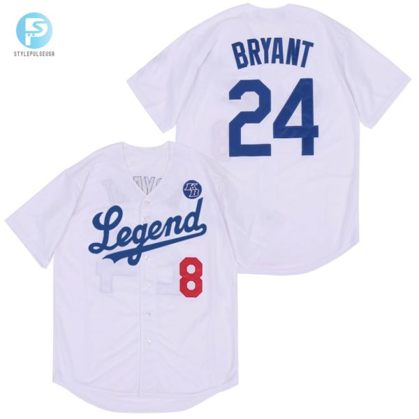 Legend Kobe Bryant 8 24 Mlb Tribute White Jersey stylepulseusa 1