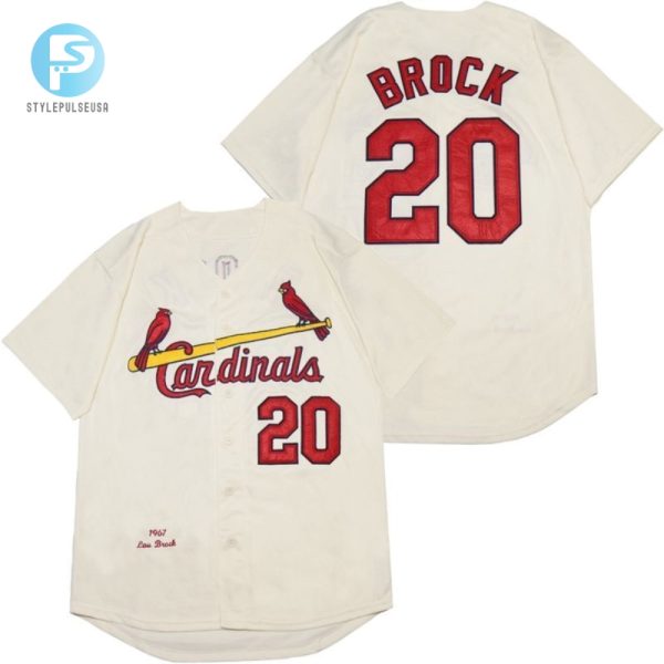 Legend Lou Brock 20 St Louis Cardinals 2020 Mlb White Jersey stylepulseusa 1