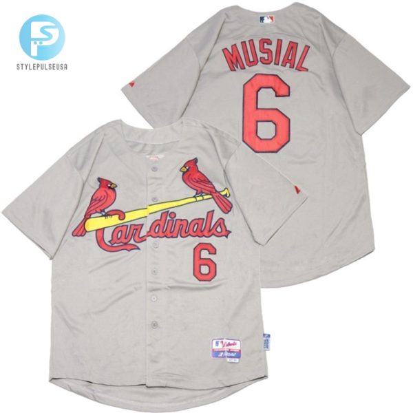 Legend Stan Musial 6 St Louis Cardinals 2020 Mlb Grey Jersey stylepulseusa 1