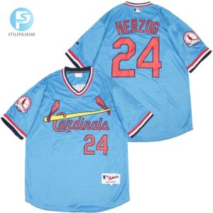 Legend Whitey Herzog 24 St Louis Cardinals 2020 Mlb Blue Jersey stylepulseusa 1 1