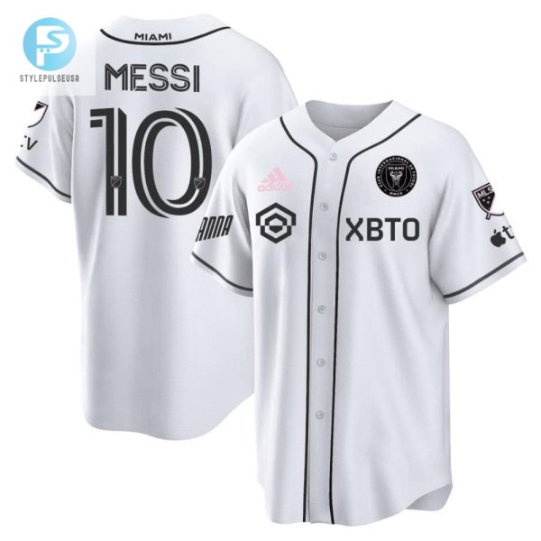 Lionel Messi Inter Miami Baseball Cool Base Jersey Stitched Men Jersey White stylepulseusa 1