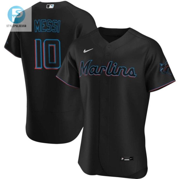 Lionel Messi Miami Marlins Baseball Cool Base Elite Jersey Stitched Men Jersey Black stylepulseusa 1 1