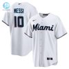 Lionel Messi Miami Marlins Baseball Cool Base Jersey Stitched Men Jersey White stylepulseusa 1