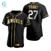 Los Angeles Angels 27 Mike Trout Mlb Golden Brandedition Black Jersey Gift For Angels Fans stylepulseusa 1