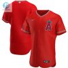 Los Angeles Angels Alternate Team Logo Elite Jersey Red stylepulseusa 1