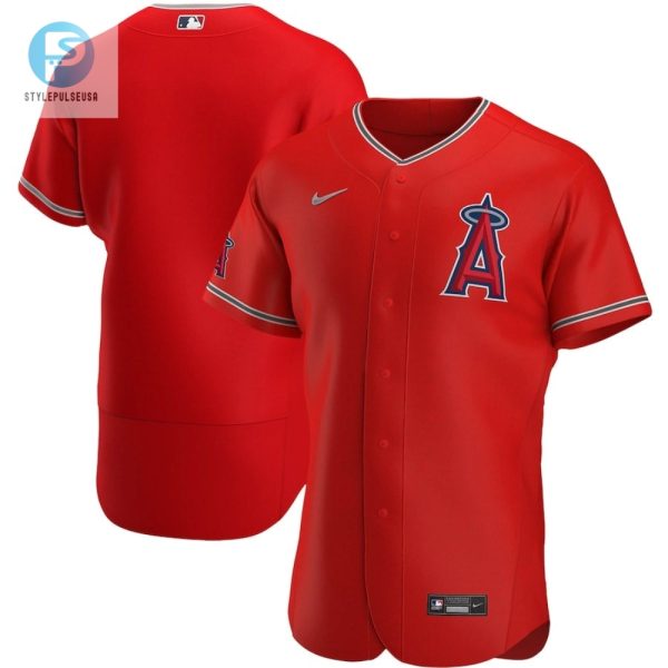 Los Angeles Angels Alternate Team Logo Elite Jersey Red stylepulseusa 1 1