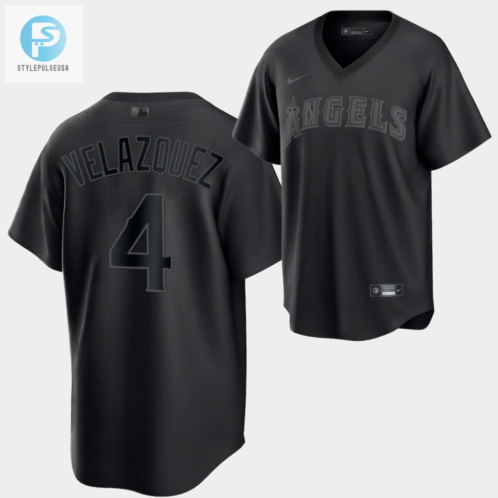 Los Angeles Angels Andrew Velazquez Fashion 4 Black Jersey 