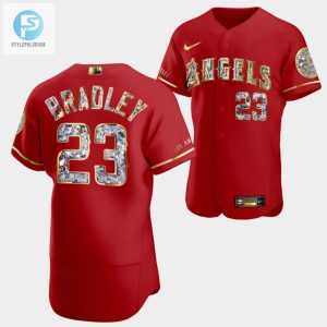 Los Angeles Angels Archie Bradley Red Jersey 23 Golden Diamond 20222323 Uniform stylepulseusa 1 1