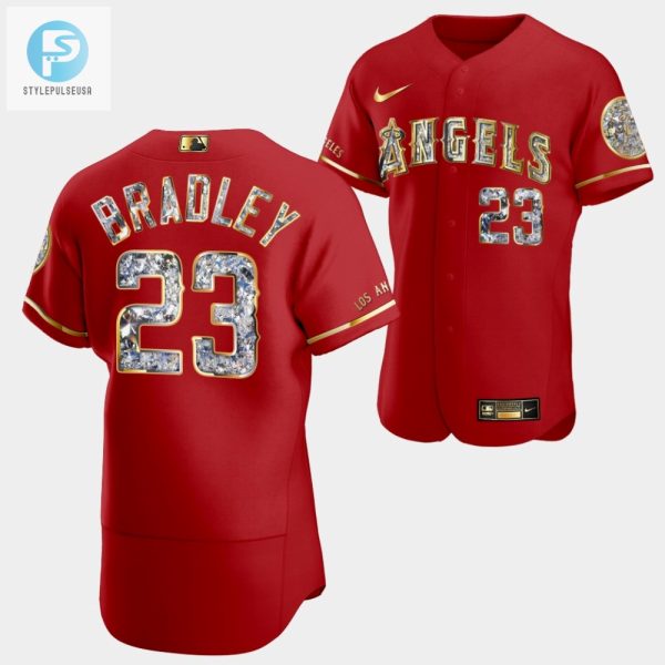 Los Angeles Angels Archie Bradley Red Jersey 23 Golden Diamond 20222323 Uniform stylepulseusa 1 1