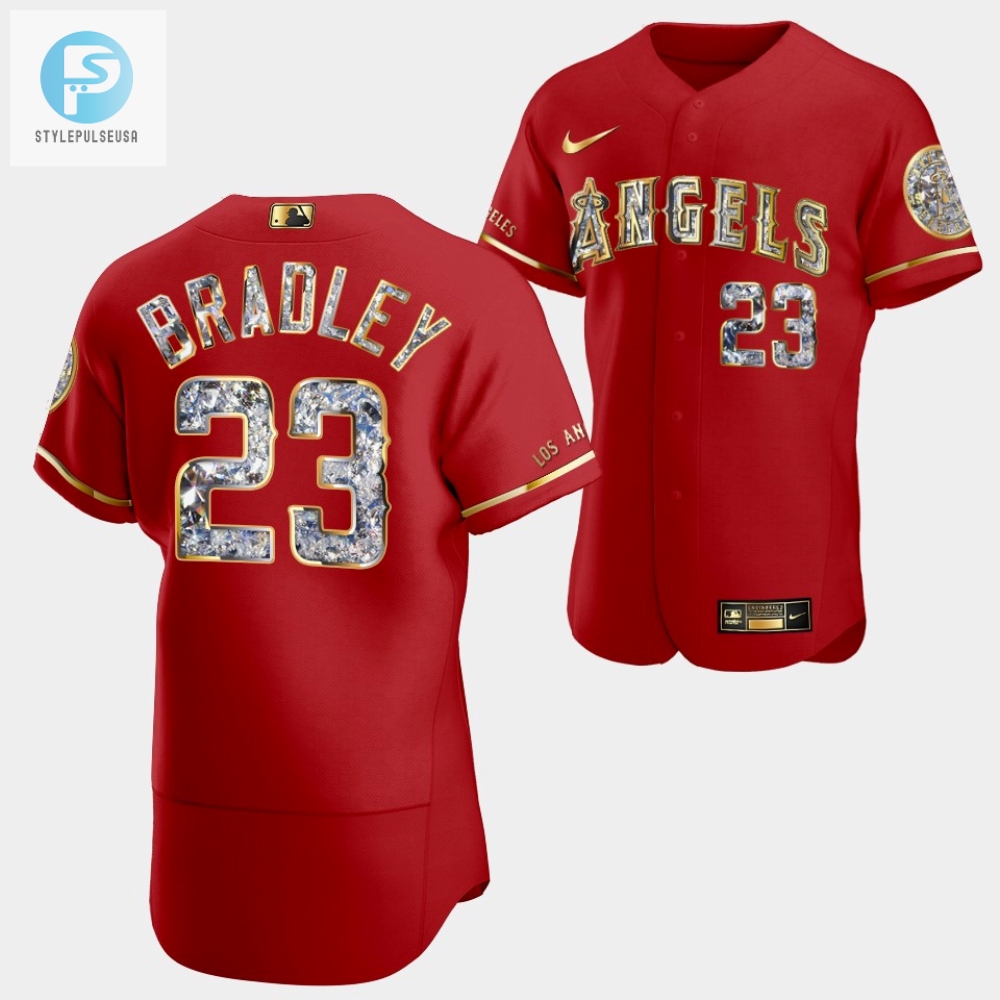 Los Angeles Angels Archie Bradley Red Jersey 23 Golden Diamond 20222323 Uniform 