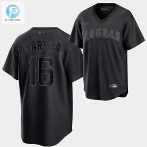 Los Angeles Angels Brandon Marsha Fashion 16 Black Jersey stylepulseusa 1 1