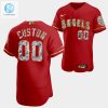 Los Angeles Angels Custom Red Jersey 00 Golden Diamond 20222323 Uniform stylepulseusa 1