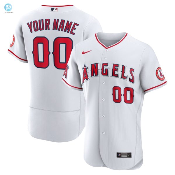 Los Angeles Angels Home Authentic Custom Jersey White Custom Jerseys Mlb stylepulseusa 1