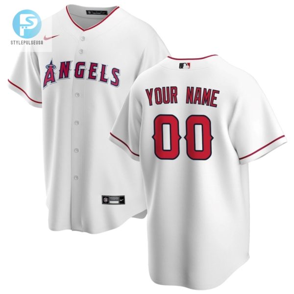 Los Angeles Angels Home Custom Men Jersey White stylepulseusa 1 1