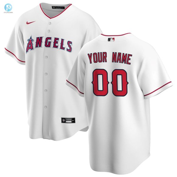 Los Angeles Angels Home Replica Custom Jersey White Custom Jerseys Mlb stylepulseusa 1