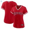 Los Angeles Angels Womens Alternate Replica Team Jersey Red Mlb stylepulseusa 1