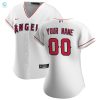 Los Angeles Angels Womens Home Replica Custom Jersey White Custom Jerseys Mlb stylepulseusa 1