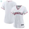 Los Angeles Angels Womens Home Replica Team Jersey White Mlb stylepulseusa 1