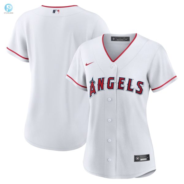 Los Angeles Angels Womens Home Replica Team Jersey White Mlb stylepulseusa 1