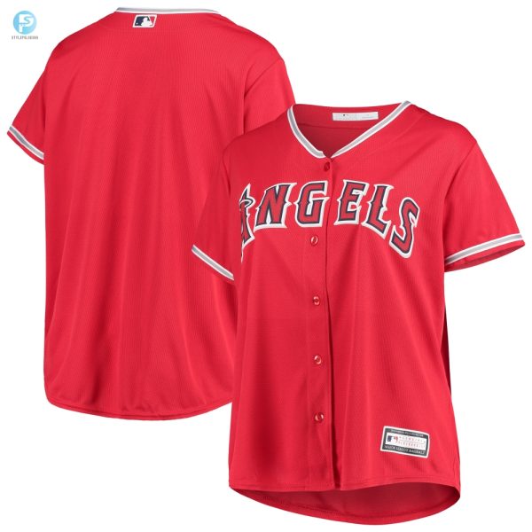 Los Angeles Angels Womens Plus Size Alternate Replica Team Jersey Red Mlb stylepulseusa 1 1