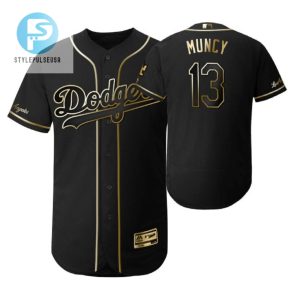 Los Angeles Dodgers 13 Max Muncy Mlb 2019 Golden Brandedition Black Jersey Gift For Dodgers Fans stylepulseusa 1 1