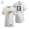 Los Angeles Dodgers 13 Max Muncy Mlb Golden Brandedition White Jersey Gift For Dodgers Fans stylepulseusa 1