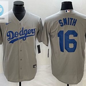 Los Angeles Dodgers 16 Will Smith Jersey Grey stylepulseusa 1 1