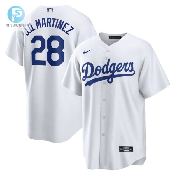 Los Angeles Dodgers 28 Jd Martinez Home Replica Jersey White stylepulseusa 1