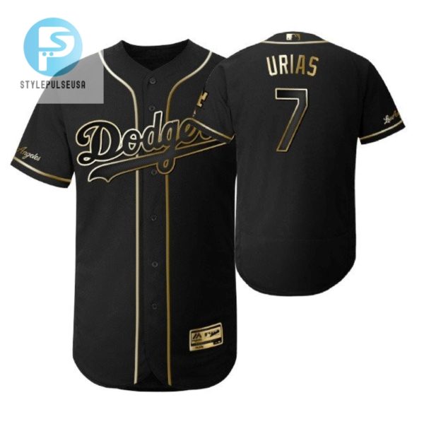 Los Angeles Dodgers 7 Julio Urias Mlb 2019 Golden Brandedition Black Jersey Gift For Dodgers Fans stylepulseusa 1