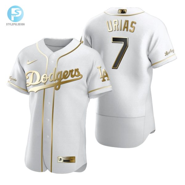 Los Angeles Dodgers 7 Julio Urias Mlb Golden Brandedition White Jersey Gift For Dodgers Fans stylepulseusa 1