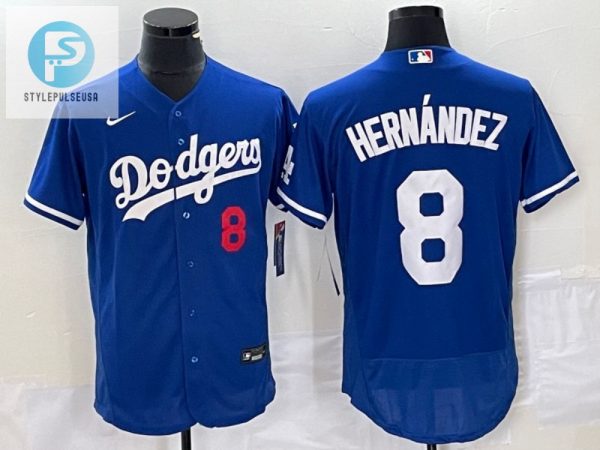 Los Angeles Dodgers 8 Kike Hernandez Jersey Blue stylepulseusa 1