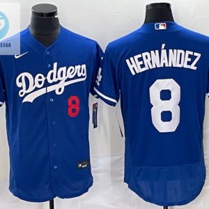 Los Angeles Dodgers 8 Kike Hernandez Jersey Blue stylepulseusa 1 1