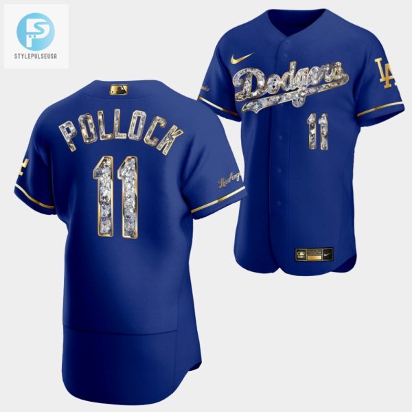 Los Angeles Dodgers A.J. Pollock Royal Jersey 11 Golden Diamond 20222323 Uniform stylepulseusa 1