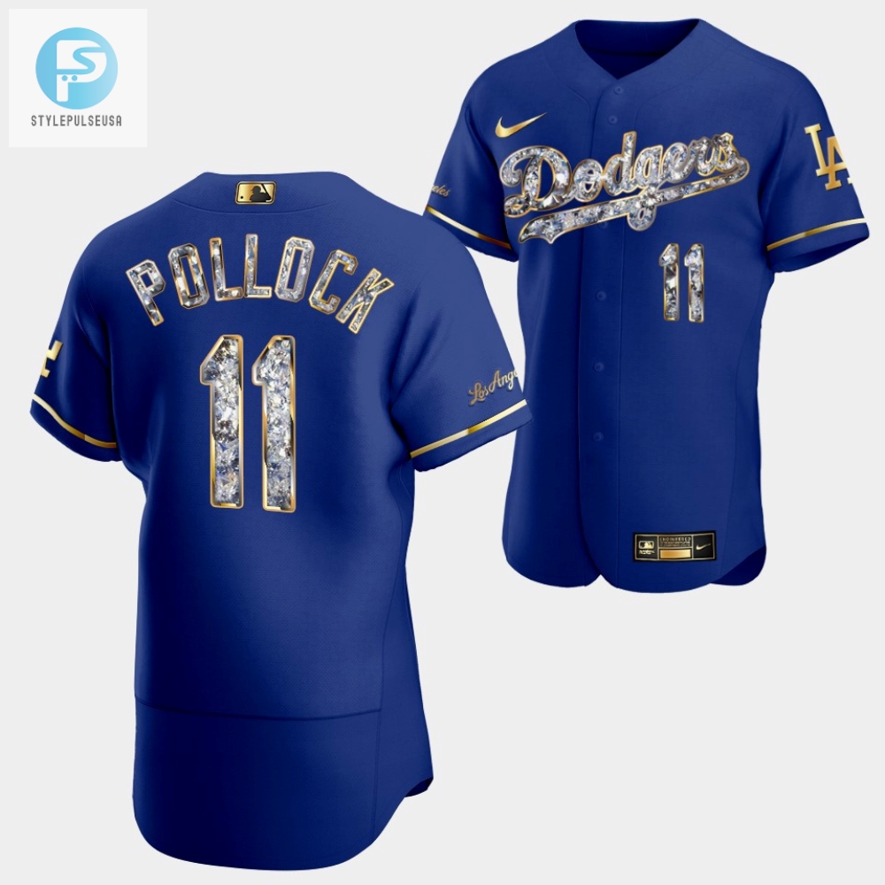 Los Angeles Dodgers A.J. Pollock Royal Jersey 11 Golden Diamond 20222323 Uniform 