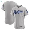 Los Angeles Dodgers Alternate Authentic Team Jersey Gray Mlb stylepulseusa 1