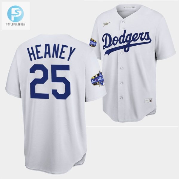 Los Angeles Dodgers Andrew Heaney White Jersey 25 202223 Allstar Uniform stylepulseusa 1