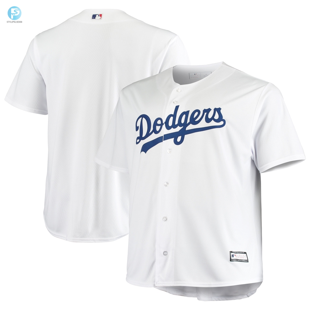 Los Angeles Dodgers Big And Tall Replica Team Jersey White Mlb 