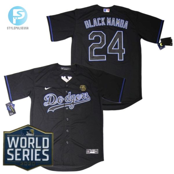 Los Angeles Dodgers Black Mamba Kobe Bryant 24 2020 Mlb New Arrival Dark Blue Jersey stylepulseusa 1