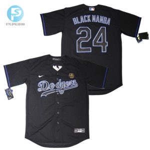 Los Angeles Dodgers Black Mamba Tribute Kobe Bryant 24 2020 Mlb Black Jersey stylepulseusa 1 1