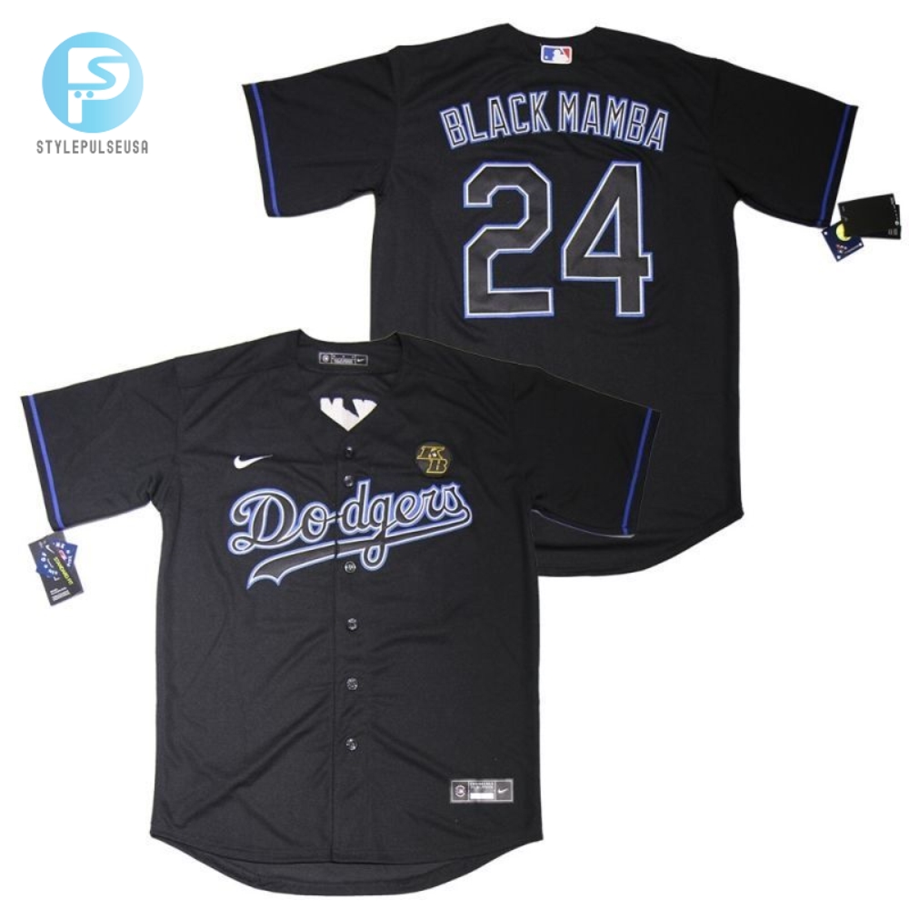 Los Angeles Dodgers Black Mamba Tribute Kobe Bryant 24 2020 Mlb Black Jersey 