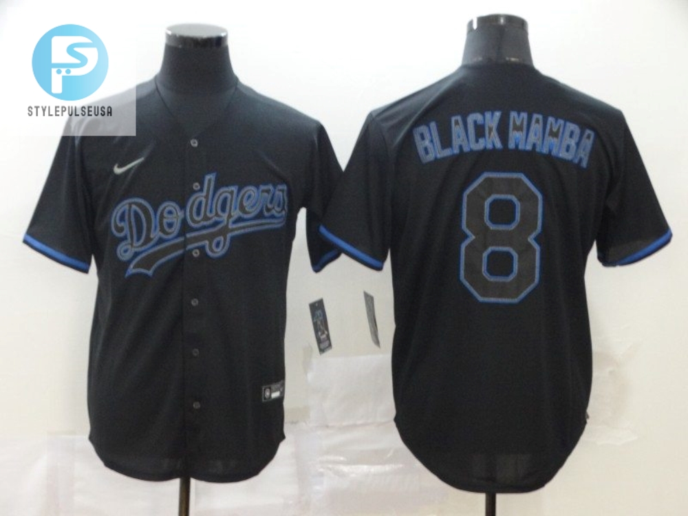 Los Angeles Dodgers Black Mamba Tribute Kobe Bryant 8 2020 Mlb Black Jersey 