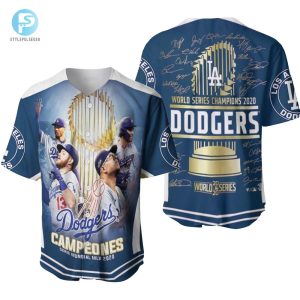 Los Angeles Dodgers Campeones Serie Mundial Mlb 2020 Baseball Jersey stylepulseusa 1 1