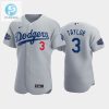 Los Angeles Dodgers Chris Taylor 3 Alternate Gray 202223 Allstar Game Jersey stylepulseusa 1