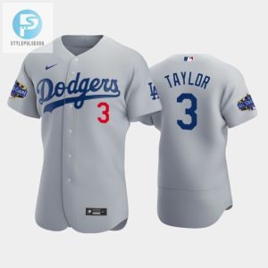 Los Angeles Dodgers Chris Taylor 3 Alternate Gray 202223 Allstar Game Jersey stylepulseusa 1 1