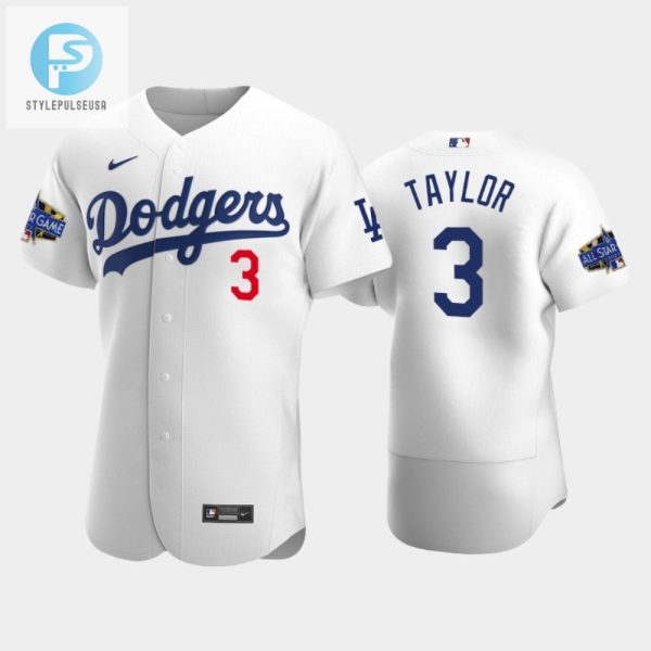 Los Angeles Dodgers Chris Taylor 3 Home White 202223 Allstar Game Jersey stylepulseusa 1 1